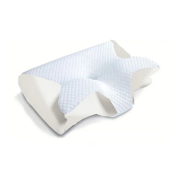 Ergonomic Cervical Memory Foam Neck Pillow for Side & Back Sleepers