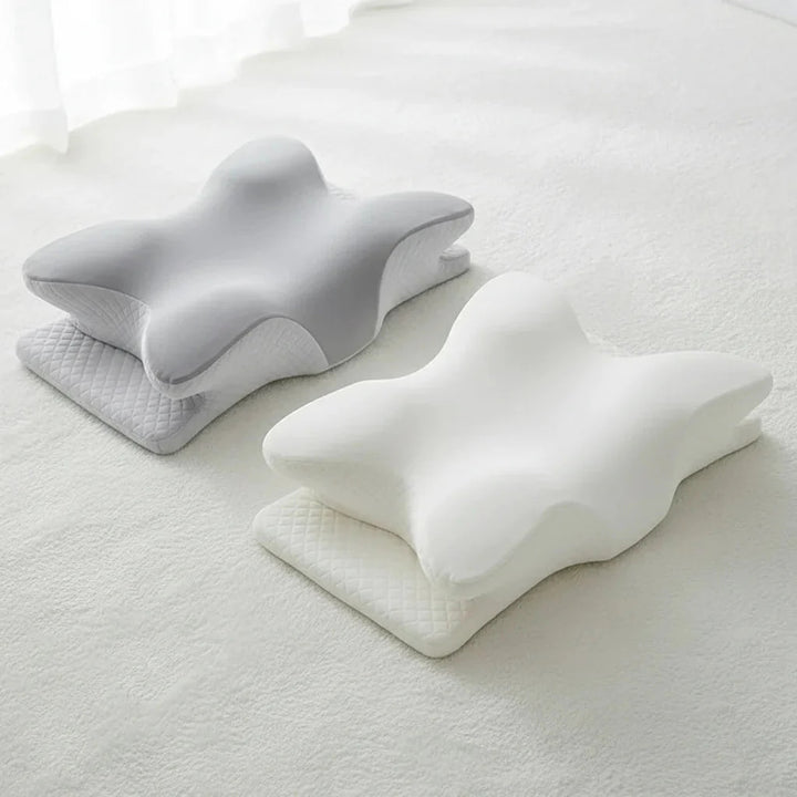 Ergonomic Cervical Memory Foam Neck Pillow for Side & Back Sleepers