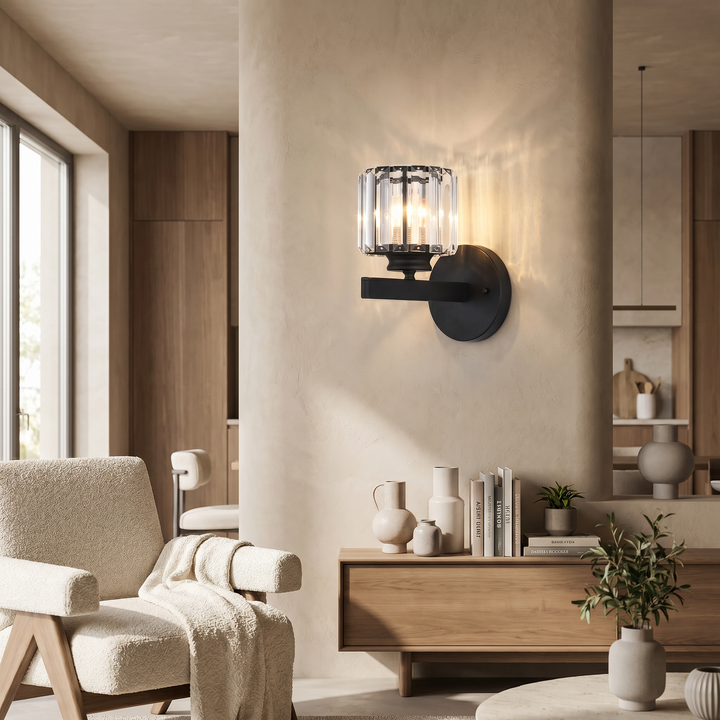 Crystal LED Wall Sconce – Round & Square Modern Wall Light