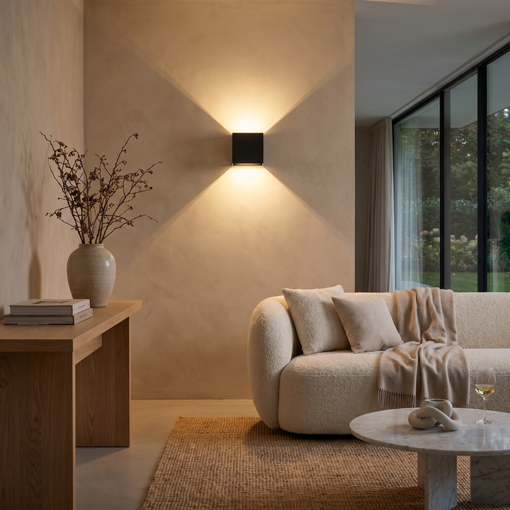 Modern Cube LED Wall Light – Up & Down Indoor Wall Sconce