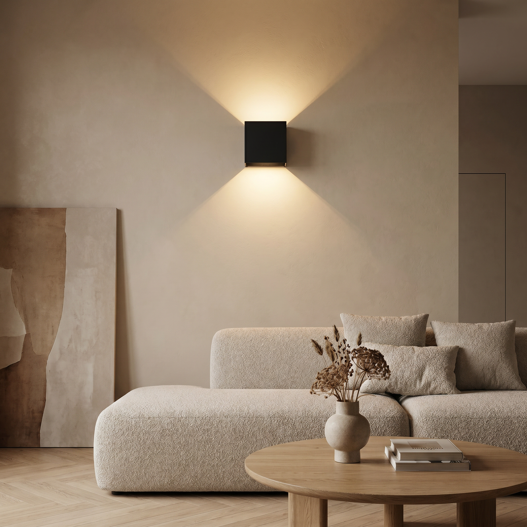 Modern Cube LED Wall Light – Up & Down Indoor Wall Sconce