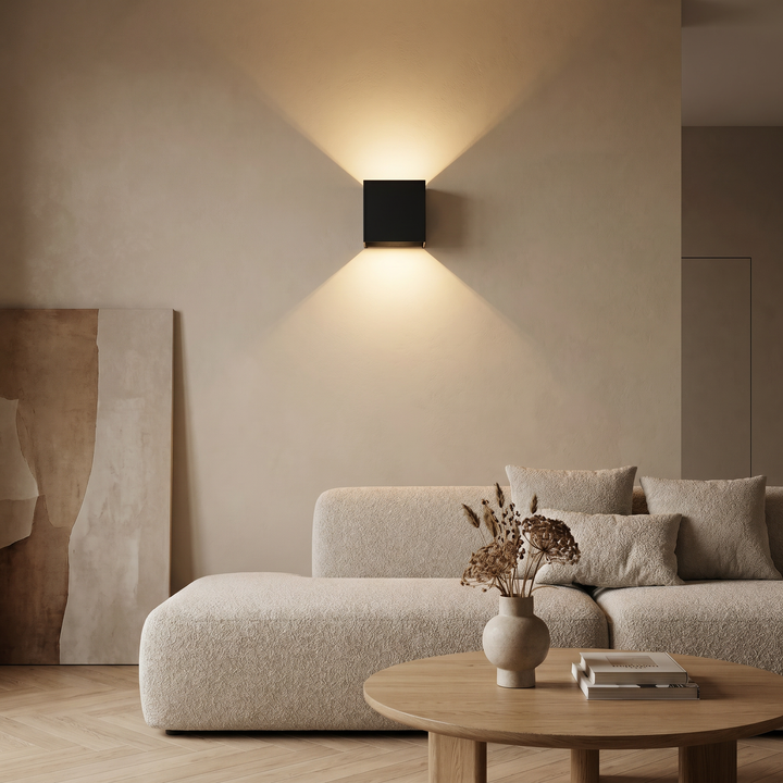 Modern Cube LED Wall Light – Up & Down Indoor Wall Sconce