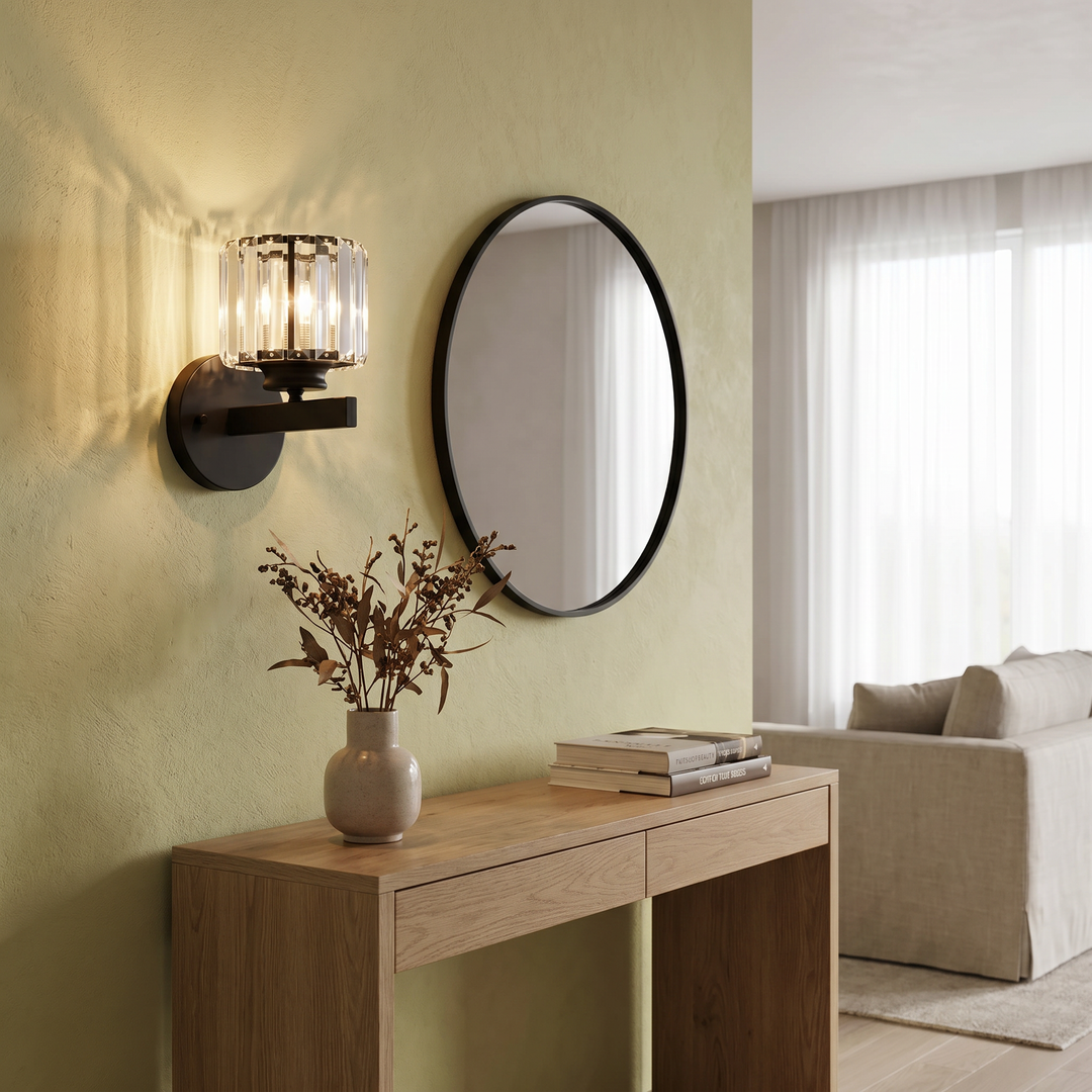 Crystal LED Wall Sconce – Round & Square Modern Wall Light