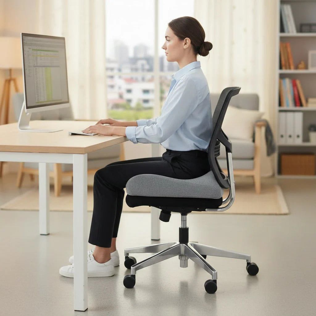 Orthopedic Ergonomic Memory Foam Seat Cushion for Office & Home
